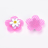 Flower Nylon Magic Tape Hair Clips OHAR-S193-52-4