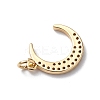 Rack Plating Brass Micro Pave Cubic Zirconia Pendants KK-E003-30G-2