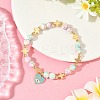 Heart with Eye Alloy Enamel Charm Bracelets BJEW-JB12287-02-1