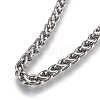 Non-Tarnish 304 Stainless Steel Wheat Chain Necklaces NJEW-F242-14P-B-2