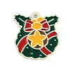 Christmas Theme Spray Painted Alloy Enamel Pendants ENAM-Z020-01L-1