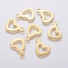 304 Stainless Steel Open Heart Charms STAS-L234-087G-1