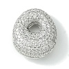 Rack Plating Brass Cubic Zirconia Pendants KK-S378-02P-O-1