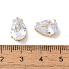 Brass Clear Cubic Zirconia Cabochons STAS-M294-30D-3