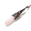 Natural Rose Quartz Dowsing Pendulum Big Pendants G-H285-06R-22-4