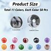550Pcs 11 Colors Opaque Acrylic Beads SACR-PA0001-05-2
