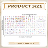 2Sheets Flower Water Transfer PET Nail Art Stickers MRMJ-LP0002-16-2