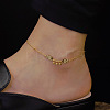 Double Fish 304 Stainless Steel Link Anklets for Women FS-WG2E8EF-01-1