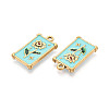 304 Stainless Steel Enamel Pendants X-STAS-N124-21G-2