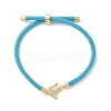 Adjustable Nylon Cord Bracelets X-BJEW-C096-01G-06-4
