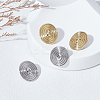 2 Pairs 2 Colors Oval Brass Studs Earrings for Women KK-UN0004-93-2