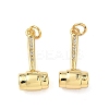 Brass Micro Pave Clear Cubic Zirconia Pendants KK-F930-26B-G-1