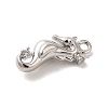 Marine Animal Theme Platinum  Brass Micro Pave Clear Cubic Zirconia Pendants KK-U031-01P-02-2