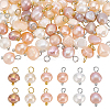 60Pcs 2 Colors Natural Cultured Freshwater Pearl Two Sides Polished Charms PEAR-ME0001-03-1