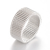 Tarnish Resistant 304 Stainless Steel Finger Rings MAK-R010-18mm-1