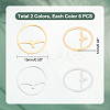 12Pcs 2 Clors 201 Stainless Steel Links Rings STAS-UN0041-28-2
