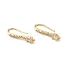 Brass Micro Pave Clear Cubic Zirconia Earring Hooks ZIRC-Q201-07G-1