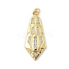 Brass Micro Pave Cubic Zirconia Pendants KK-U047-07G-04-1