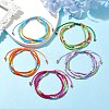 Adjustable Glass Seed Beaded Triple Layer Multi-strand Bracelet BJEW-MZ00048-2