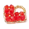Seed Beads Beaded Charms PALLOY-MZ00334-4