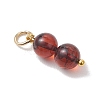 Natural Amber Round Pendants PALLOY-JF04989-4
