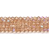 Transparent Electroplate Glass Beads Strands EGLA-A039-T6mm-L12-1