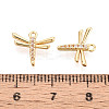 Brass Micro Pave Clear Cubic Zirconia Pendants KK-T077-44G-3