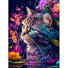 AB Color Flower Cat DIY Diamond Painting Kit PW-WG80731-02-1