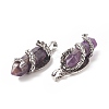 Natural Amethyst Pointed Pendants G-C051-01I-4