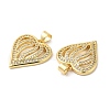 Real 16K Gold Plated Brass Micro Pave Clear Cubic Zirconia Pendants ZIRC-L103-027G-01-2