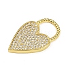 Brass Micro Pave Cubic Zirconia Pendants KK-M322-40G-2