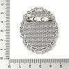 Oval Vintage Tibetan Alloy Brooch Cabochon Bezel Settings X-PALLOY-O037-08AS-W-3