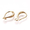Brass Earring Hooks KK-L177-34G-1