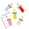 50Pcs 5 Colors ABS Plastic Imitation Pearl Pendants PALLOY-JF03909-2