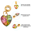 30Pcs 6 Color Glass Pendant PALLOY-GO00009-3