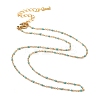 Brass Enamel Cable Chain Necklaces X-NJEW-JN02920-03-1