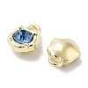 Rack Plating Alloy Rhinestone Charms PALLOY-F311-17G-2