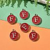 Platinum Plated Alloy Enamel Charms X-ENAM-S118-03F-P-5