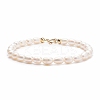 Grade A Natural Pearl Beaded Bracelets with Brass Spring Ring Clasps for Women X-BJEW-JB08037-1