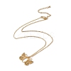 Initial Letter with Butterfly Pendant Necklace LS-NJEW-C026-01G-U-2