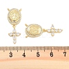 Brass Pave Cubic Zirconia Pendants KK-U009-09C-G-3