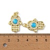 Brass Micro Pave Cubic Zirconia Pendants KK-A197-14G-3