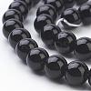 Synthetic Black Stone Beads Strands GSR044-2