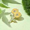 Sunflower Enamel Pins JEWB-P045-02B-G-2