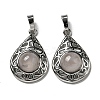Natural Rose Quartz Pendants G-Q158-05P-19-1