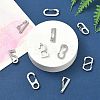 10Pcs 10 Styles 304 Stainless Steel Keychain Clasp Findings FIND-CJ0002-80-6