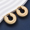 Ion Plating(IP) Chunky Vintage Grooved Hoop Earrings for Women EJEW-O096-52G-4