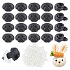 80Pcs Plastic Craft Safety Screw Dog Noses DOLL-PH0001-68-1