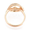Brass Micro Pave Clear Cubic Zirconia Adjustable Ring Settings KK-T076-77G-3