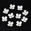 4-Petal ABS Plastic Imitation Pearl Bead Caps LS-X-OACR-S020-31-1